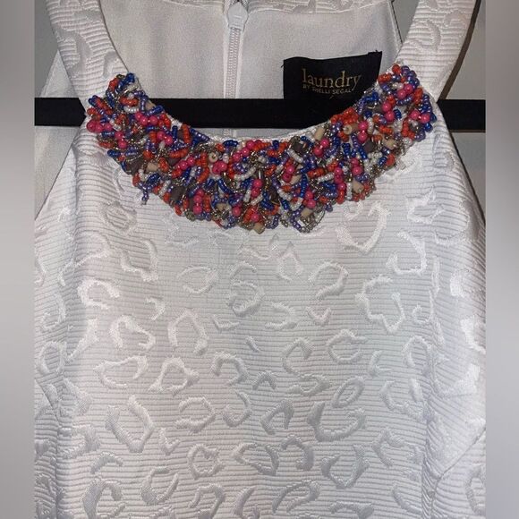 Laundry by Shelli Segal Beaded Summer Dress Size 4 - Picture 7 of 10